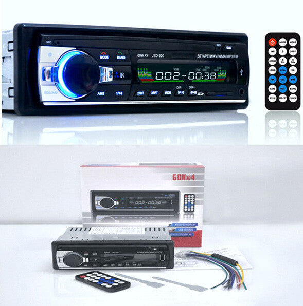 Bluetooth Car Stereo FM Radio MP3 Player USB SD In-Dash Aux