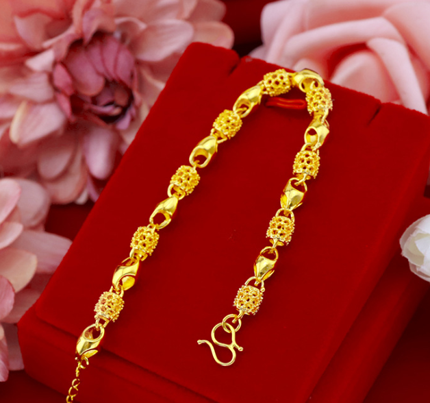 Gold-plated brass bracelet