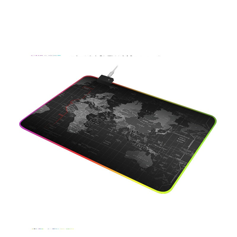 RGB Luminous Mouse Pad Gift Thickened With Lock Edge Colorful Lighting Mode