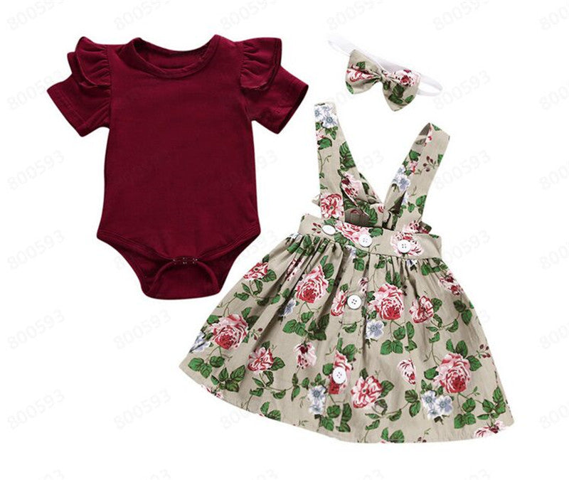 Clothing girl Baby Girls Kids Skirt Romper Clothes