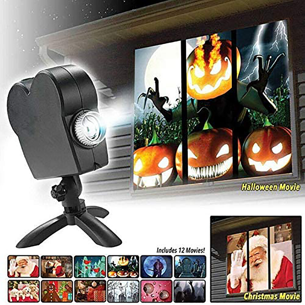 Halloween Christmas Projection Lamp with 12 Images