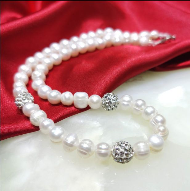 8-9mm Pearl Necklace Bracelet Set