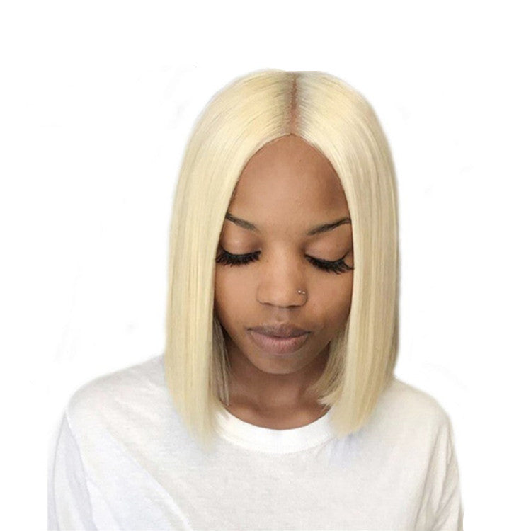 Blond short straight wig