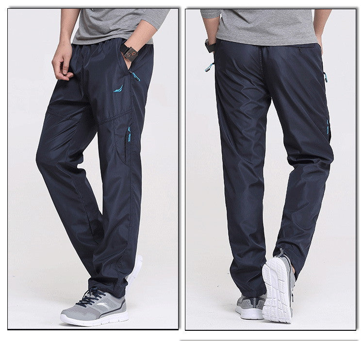 Men's Winter Fleece-lined Quick-drying Polyester Trousers