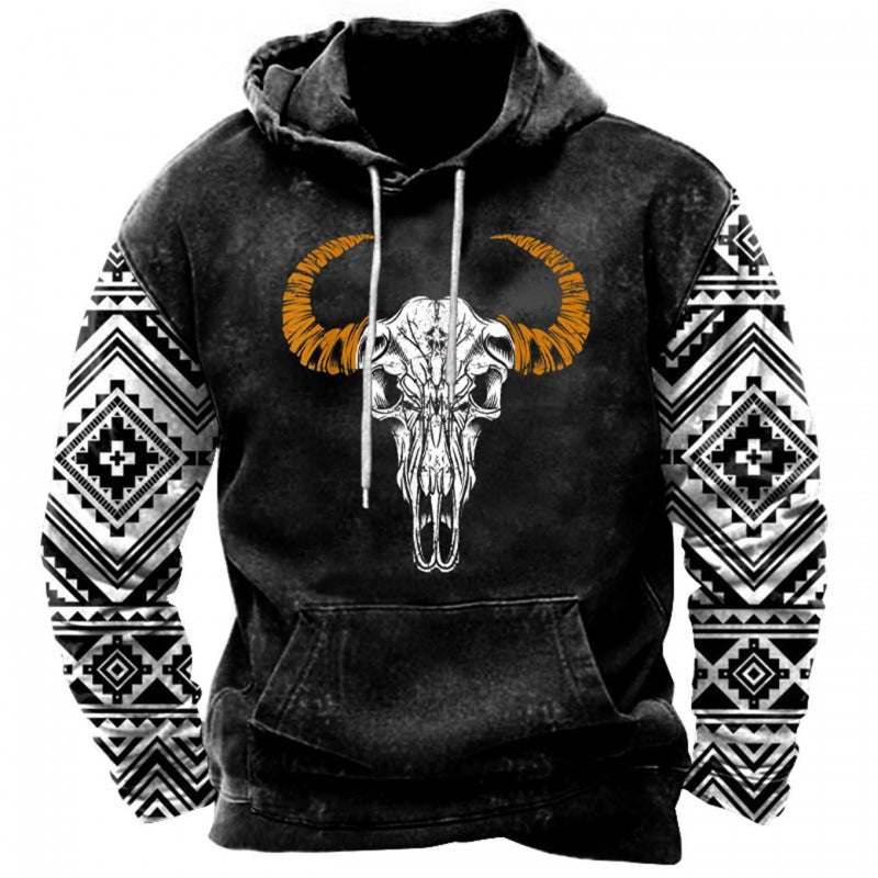 Street Trend Color Painting Men's Hoodie