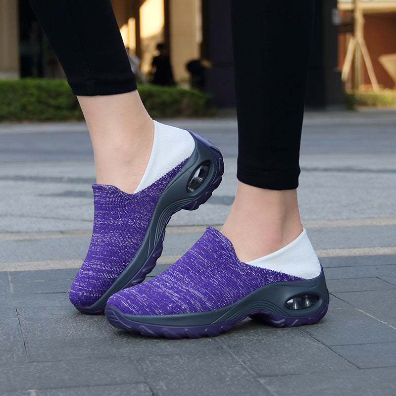 Middle-aged And Elderly Sports Shoes, Lightweight Non-slip Walking Shoes, Thick-soled Rocking Shoes