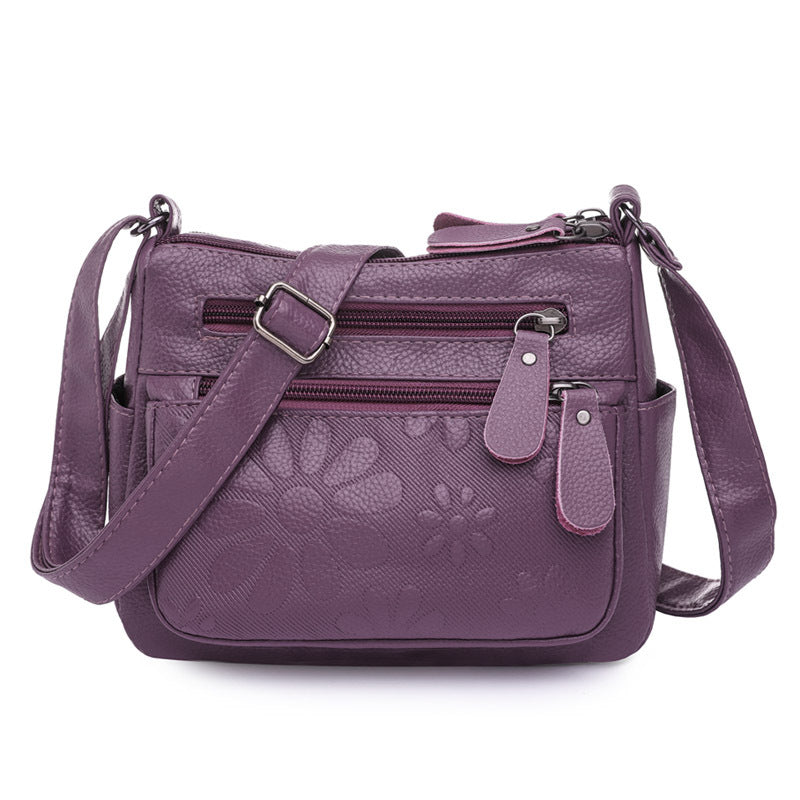 Large Capacity Soft Leather Fashion Shoulder Crossbody Bag