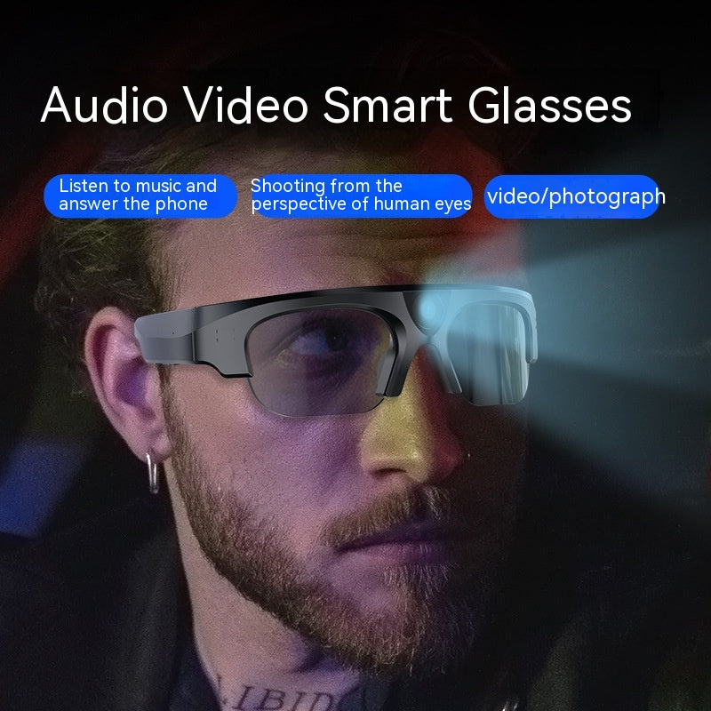 DV Bluetooth Can Call To Listen To Music Sports Shooting Gas Conduction Intelligent Glasses