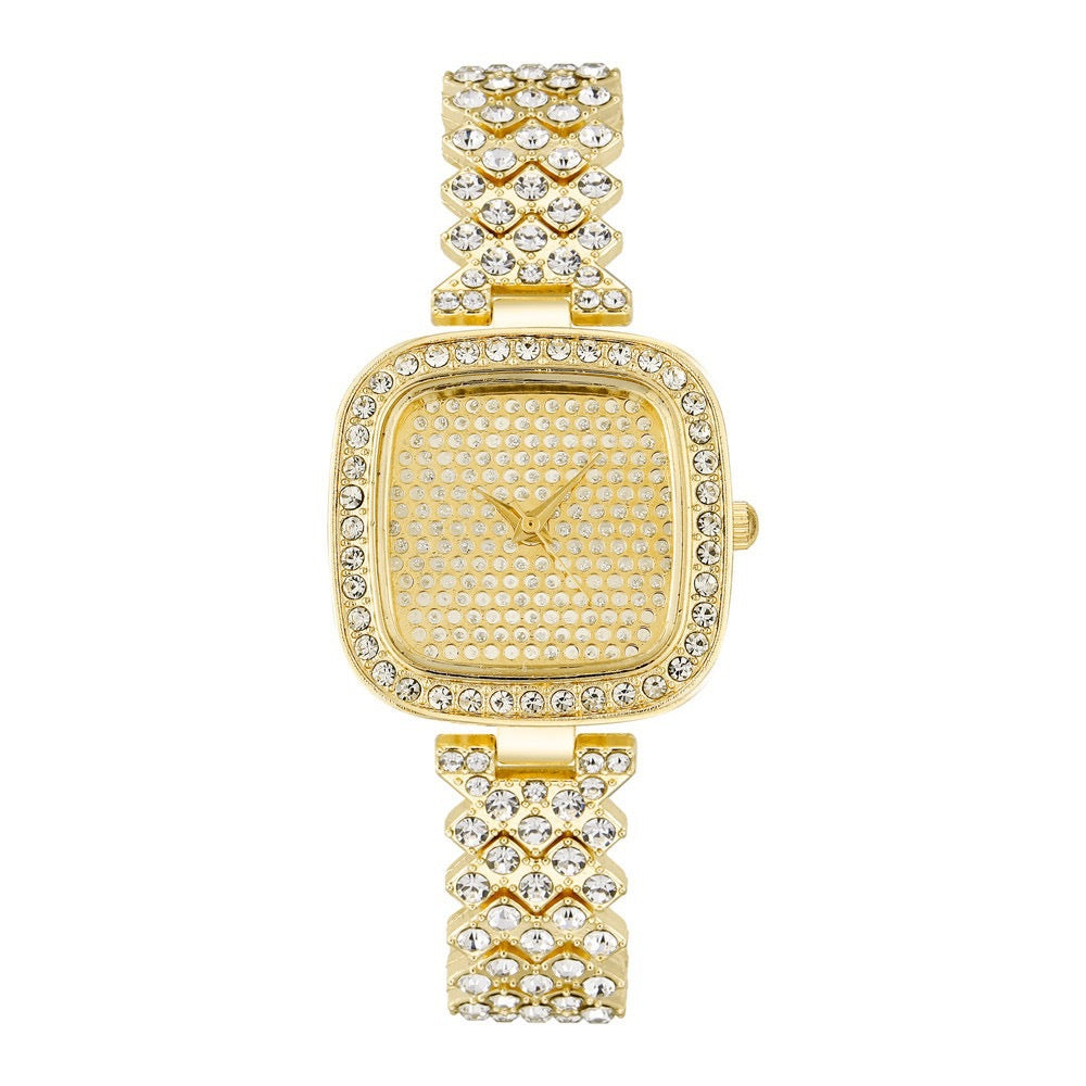 Women's Square Diamond Bracelet Fashion Quartz Watch